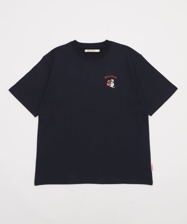 JSマネキネコマルチTシャツ/ネイビー