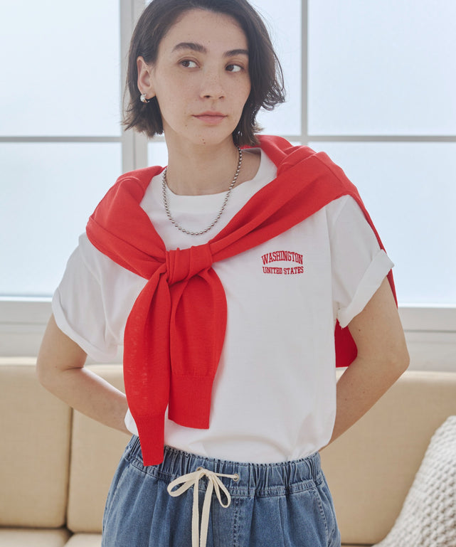 ワンポイント刺繍ロゴTシャツ