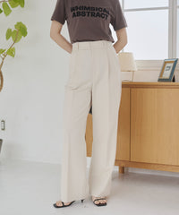 タックストレートスラックス