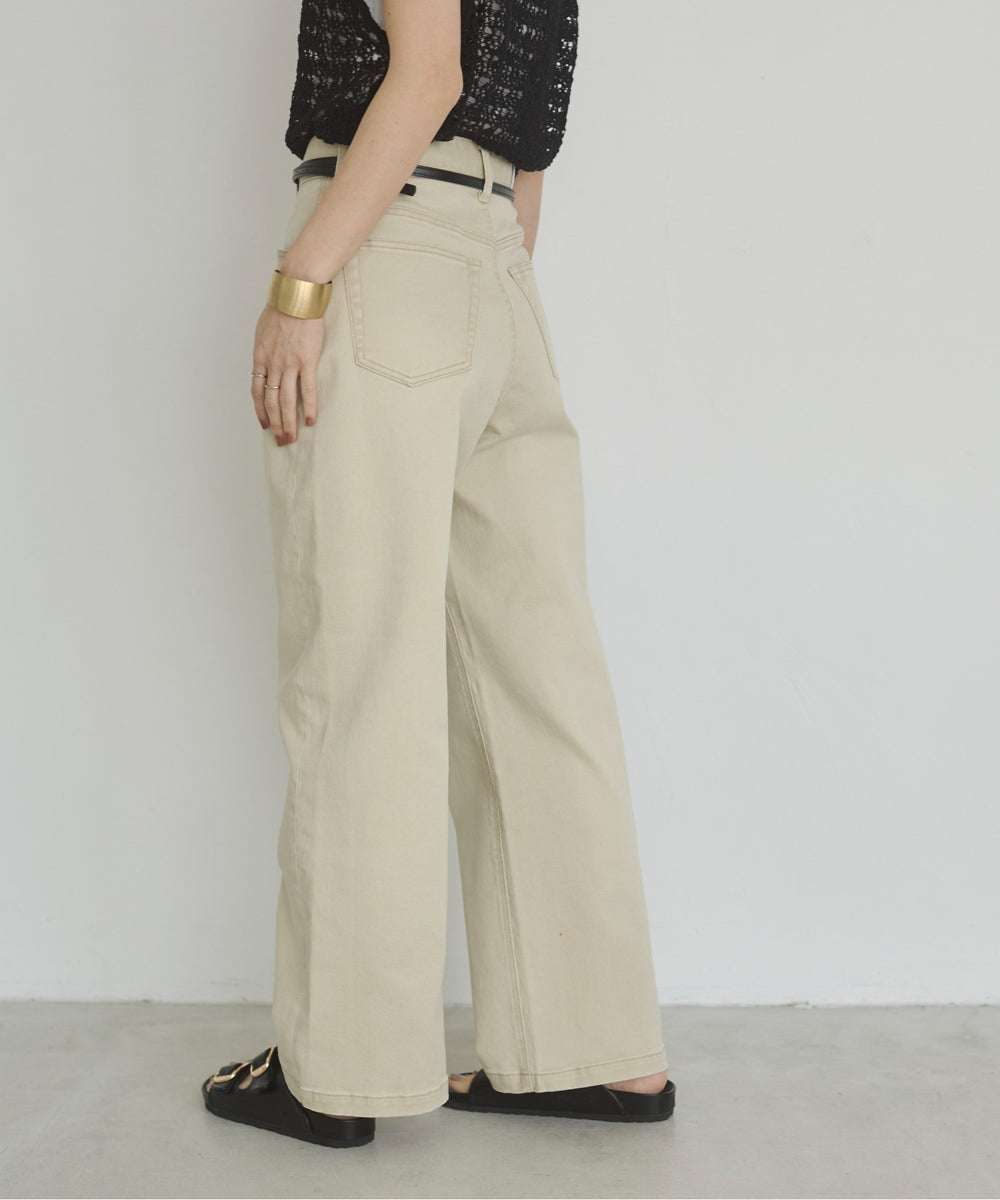 ワイドストレートデニムパンツ