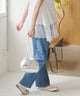 ワイドストレートデニムパンツ
