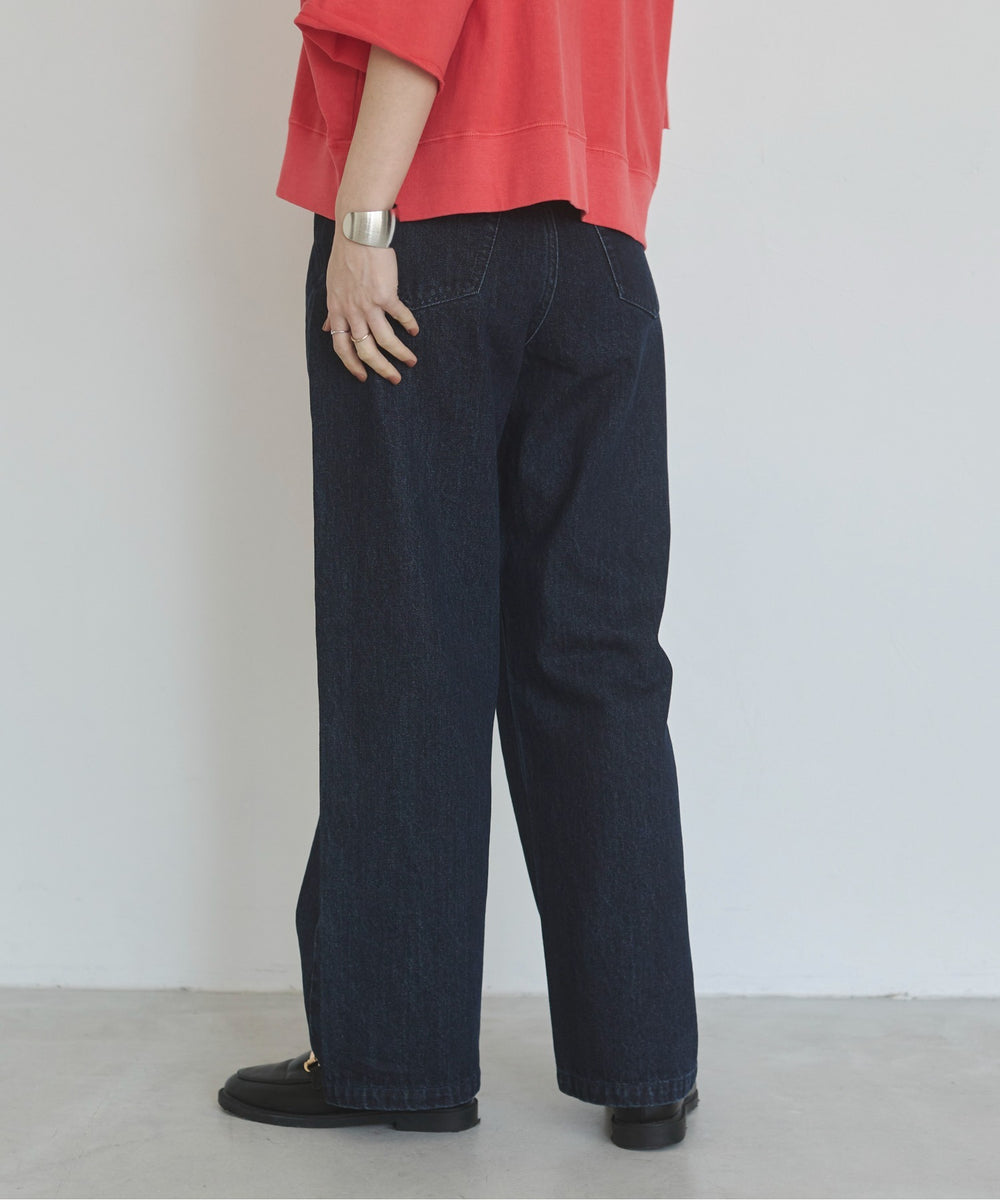 ワイドストレートデニムパンツ