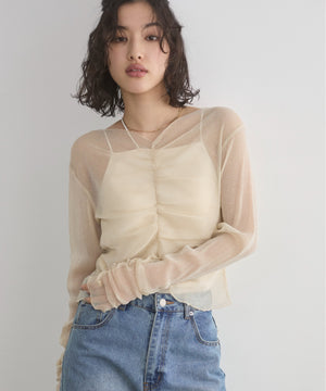 ストラップカップ付きベアキャミソール