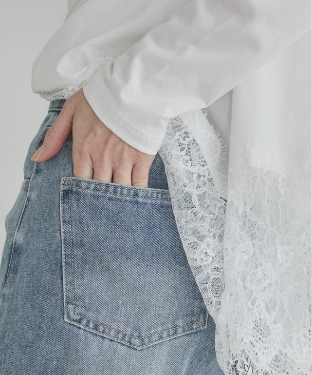 バレルレッグデニムパンツ