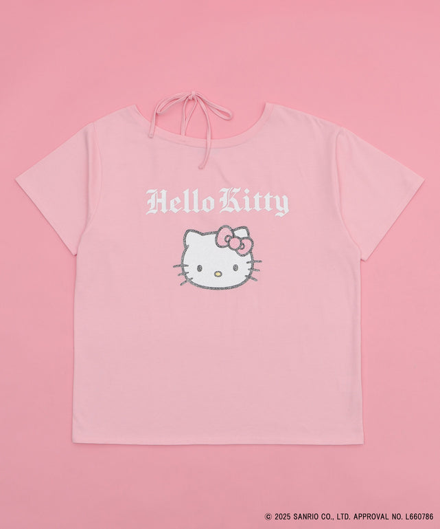 HELLOKITTYコラボオフショルビッグT/ピンク