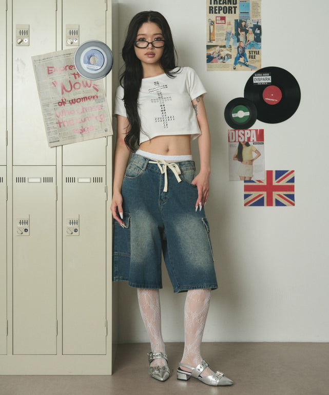 デニム中濃 モデル：163cm S着用