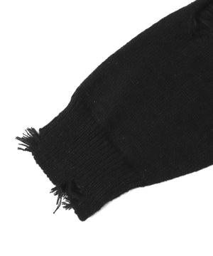 バタフライダメージワンショルダーニット
