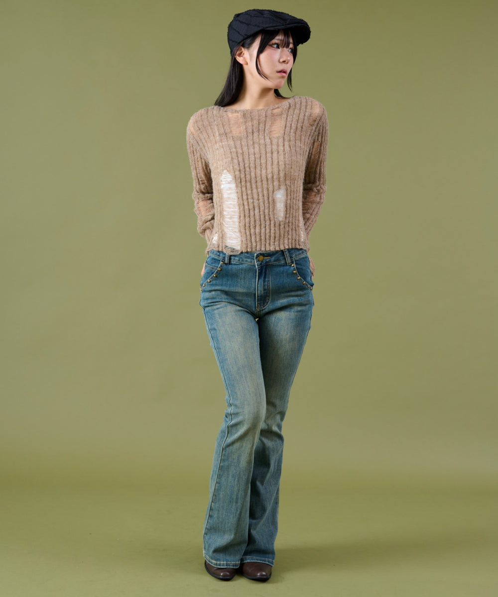 ベージュ モデル：160cm F着用