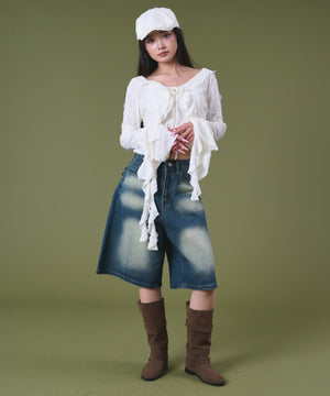 デニム中濃 モデル：163cm S着用