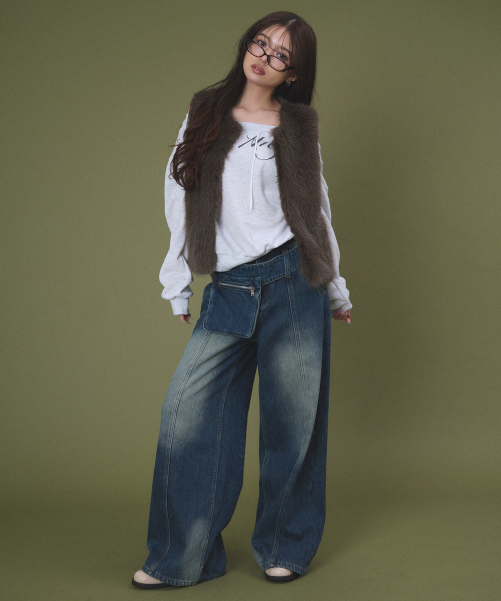 ブラウン モデル：163cm F着用