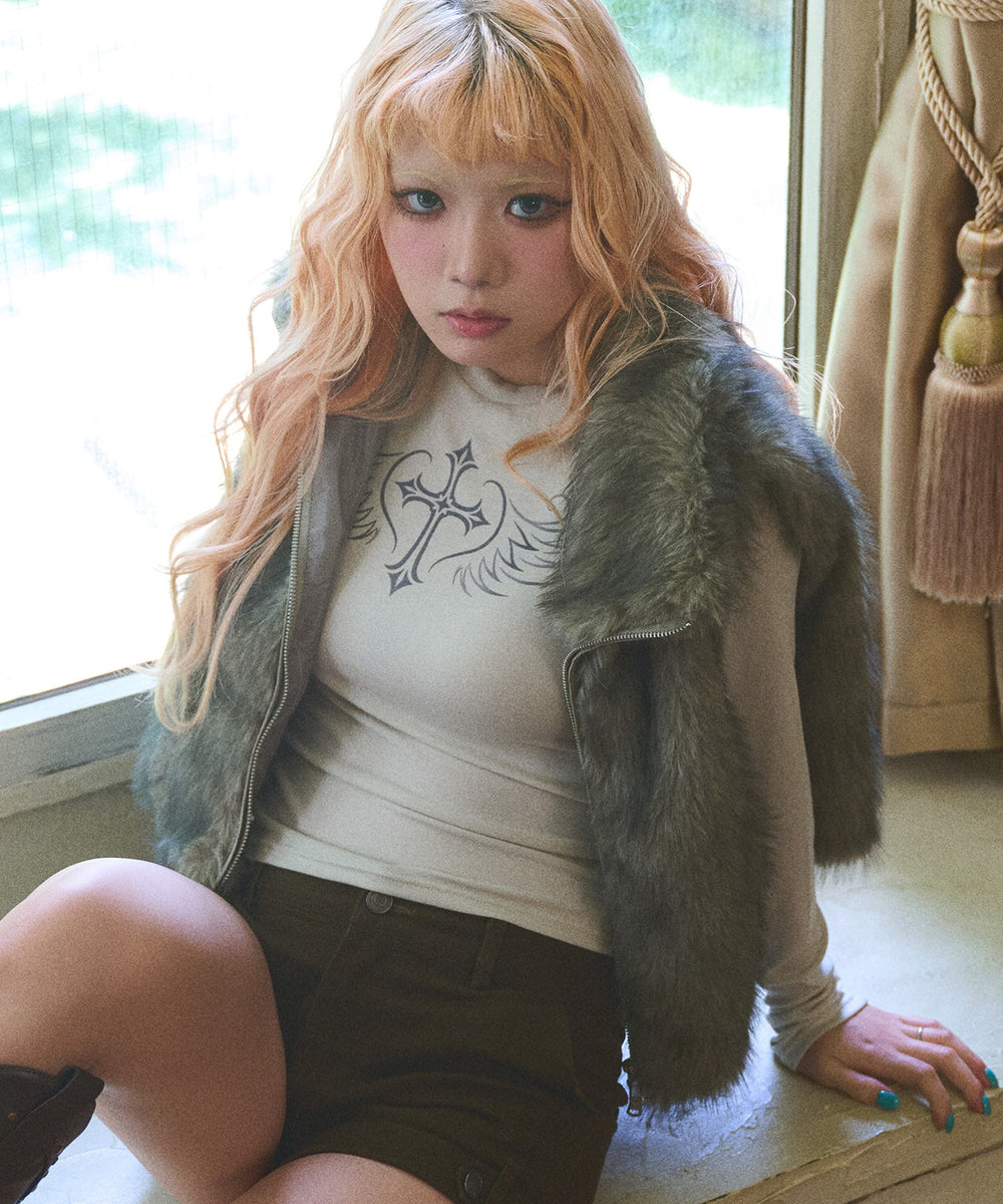 ベージュ モデル：154cm F着用