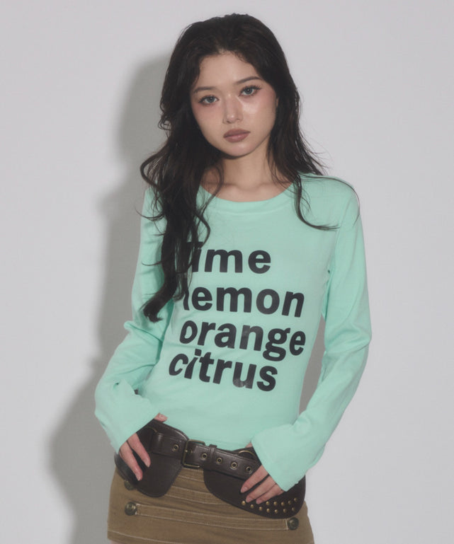 citrusロンT/グリーンソノタ モデル：163cm F着用