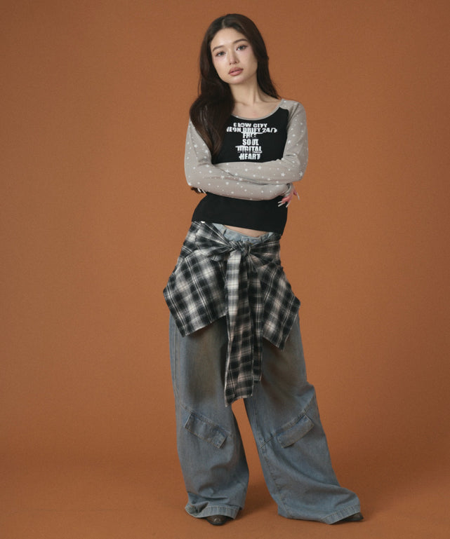 デニム モデル：163cm S着用