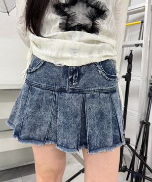 デニム淡加工 モデル：160㎝ S着用