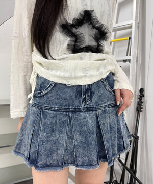 デニム淡加工 モデル：160㎝ S着用