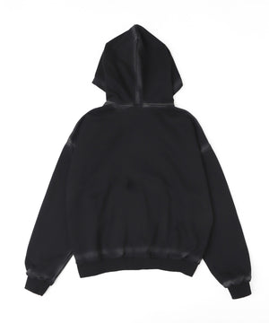 ブラシ加工ダブルZIPビッグパーカー