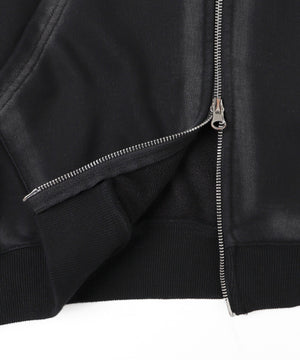 ブラシ加工ダブルZIPビッグパーカー