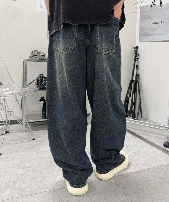 デニム中濃 モデル:176m M着用
