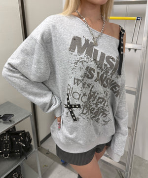 杢グレー モデル:160cm F着用