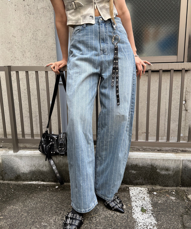 デニム中濃 モデル:168cm L着用