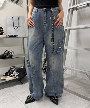 デニム中濃 モデル:168cm L着用