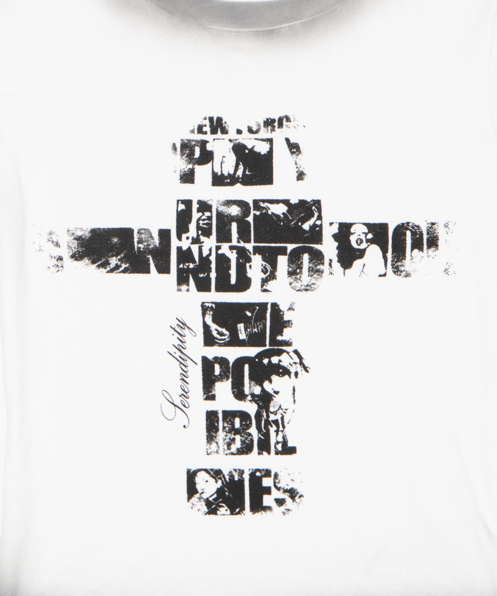 フェードクロスロゴTシャツ