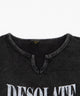 サイドギャザーピグメントTシャツ