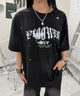 77フェードビッグTシャツ/ブラック モデル:168cm F着用