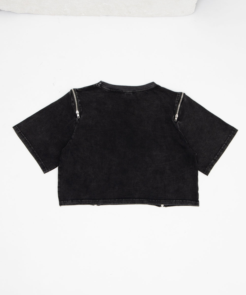 ジップデザインTシャツ