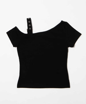 オフショルスカルTシャツ
