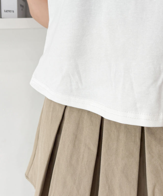 チェックキリカエリボンタイTシャツ
