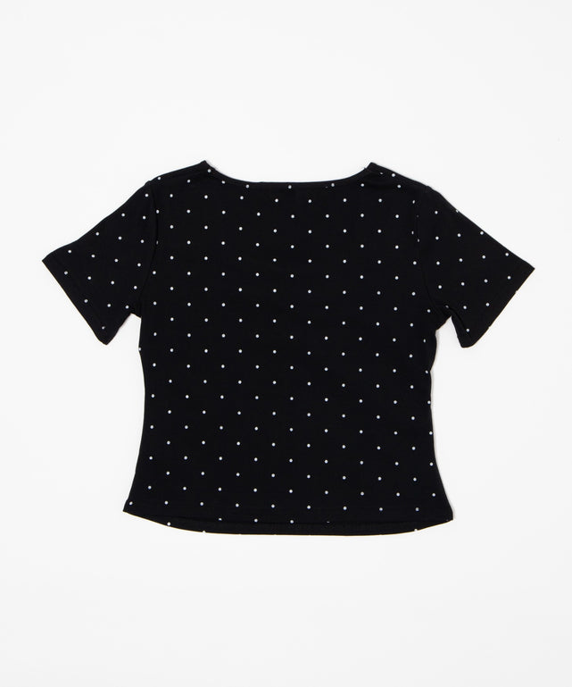 ダブルリボンドットTシャツ
