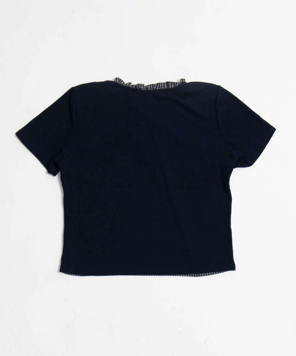 フリルドッキングヘンリーTシャツ