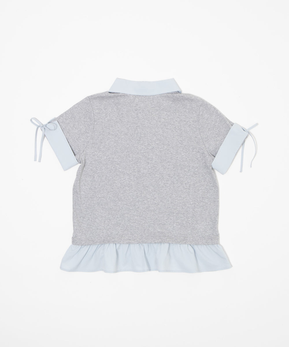 ヘムフリルシャツドッキングTシャツ