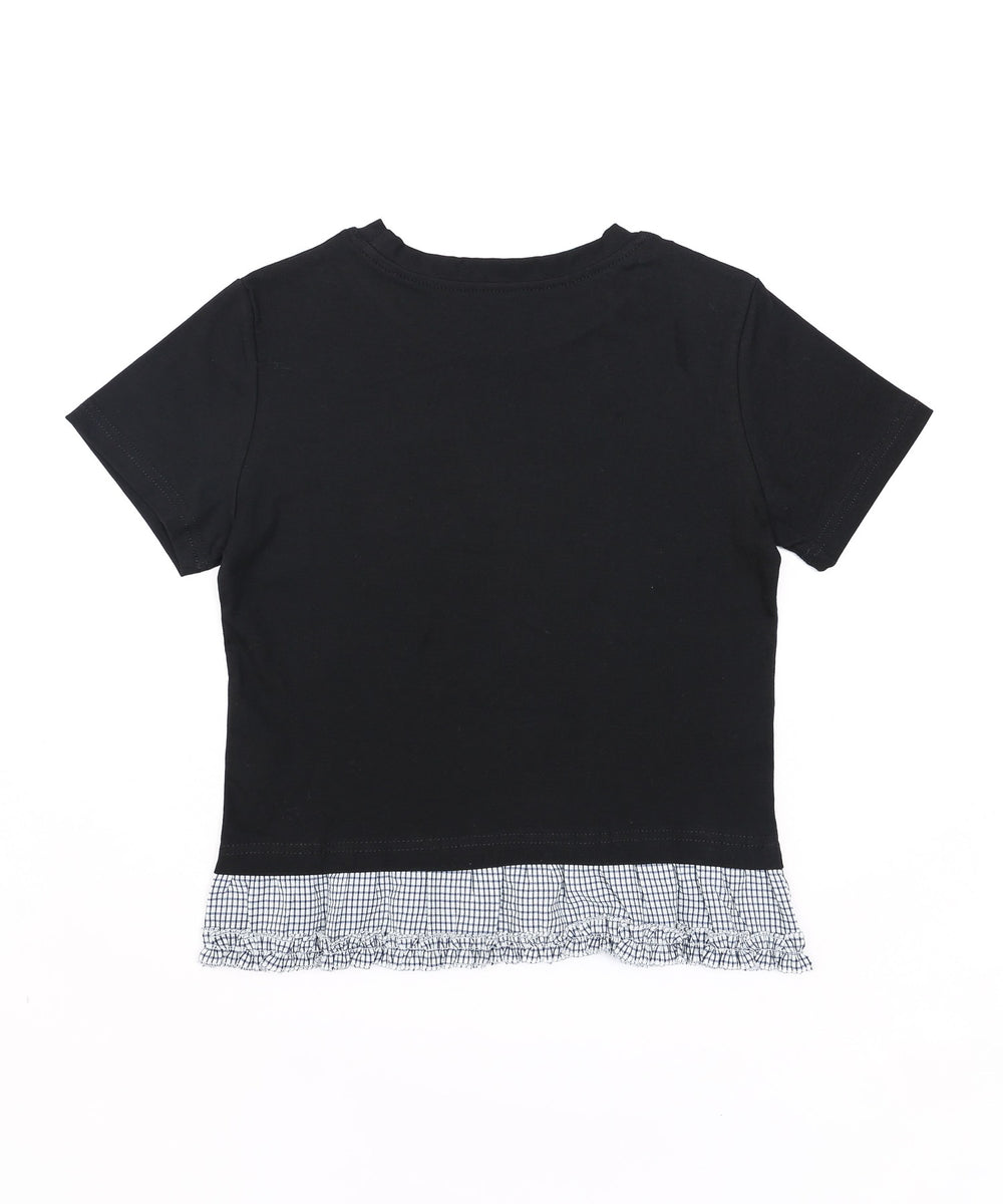 フリルヘムパッチワークTシャツ