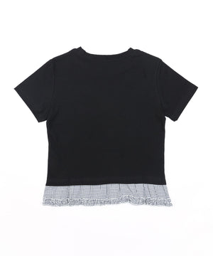 フリルヘムパッチワークTシャツ