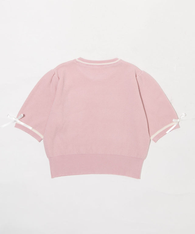 メッセージリボンポイントSSニット