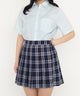 【スクール】スクールシャツS／S/ブルーソノタ　モデル156cm:M着用