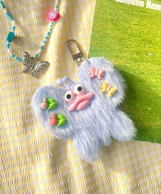ぱたぱたちょうちょモンスターぬいぐるみキーホルダー/サックス