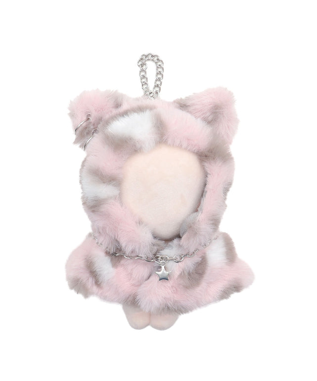 ぬいアニマルレオパード着ぐるみケープ15cm/Lピンク