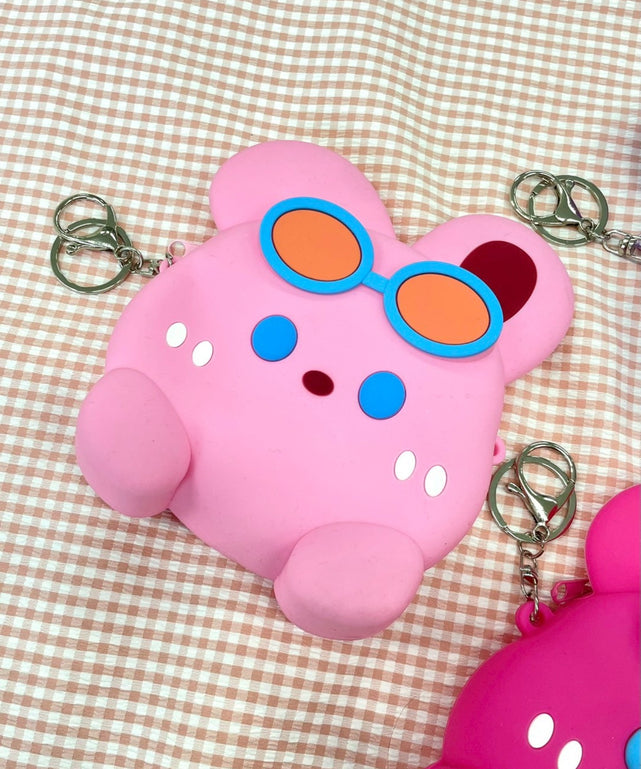 サングラスラビットポーチ/Lピンク
