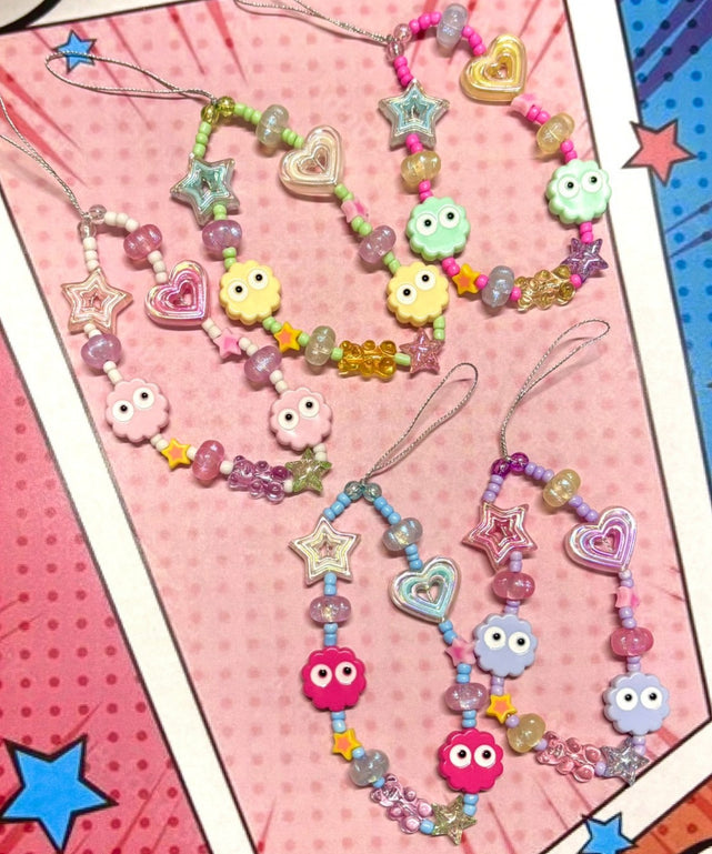 チロチロモンスタービーズストラップキーホルダー
