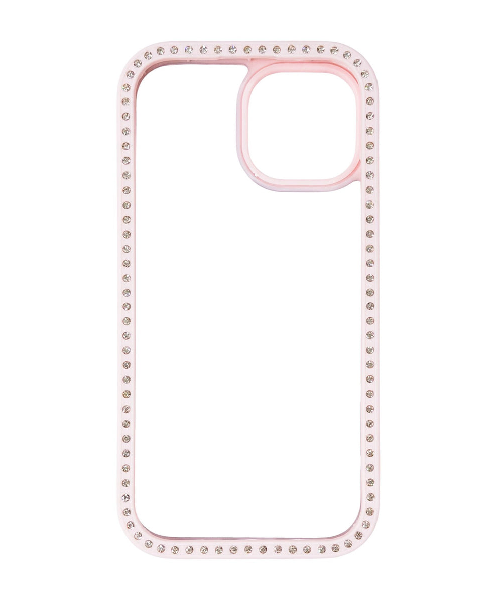 両面ビジューフレームiphoneケース(ピンク)