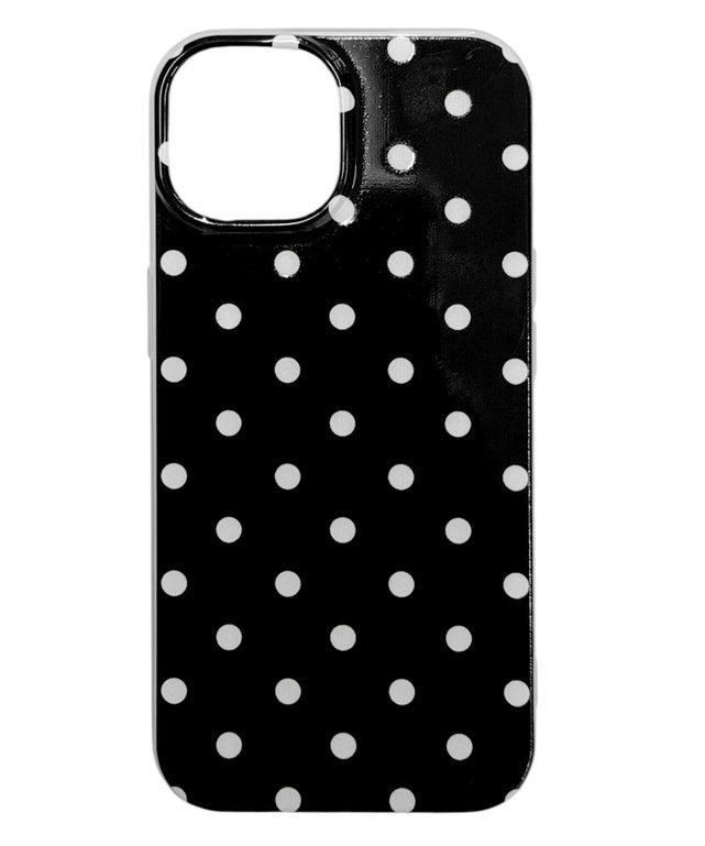 ドットmagsafeiphoneケース(ブラック)/柄1:iphone15