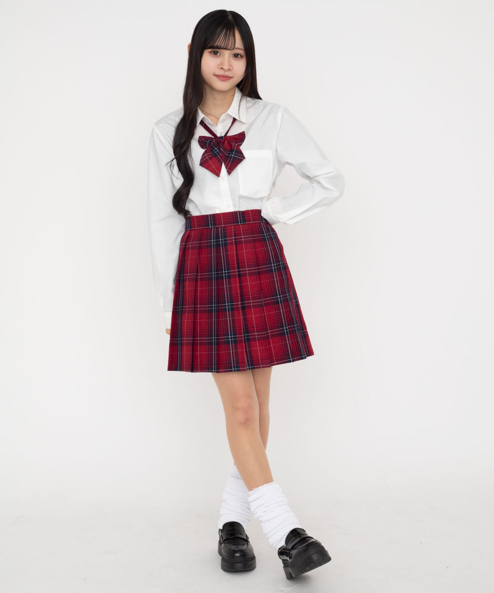 レッドチェック1 モデル:155cm L着用