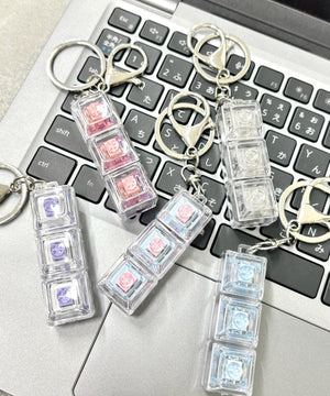クリアカラーキーキーホルダー