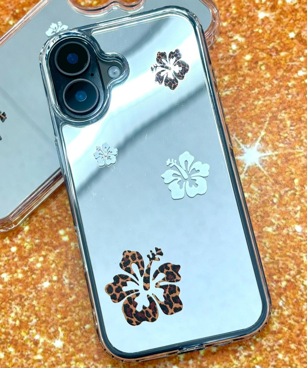 ハイビスカスミラーiphoneケース