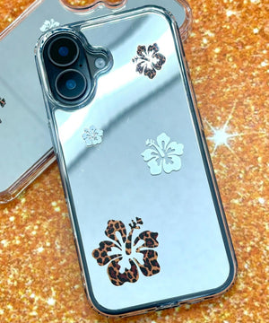 ハイビスカスミラーiphoneケース