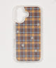チェックミラーiphoneケース（ブラウン）/柄2:iphone16