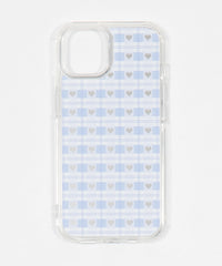 チェックミラーiphoneケース（ブルーソノタ）
